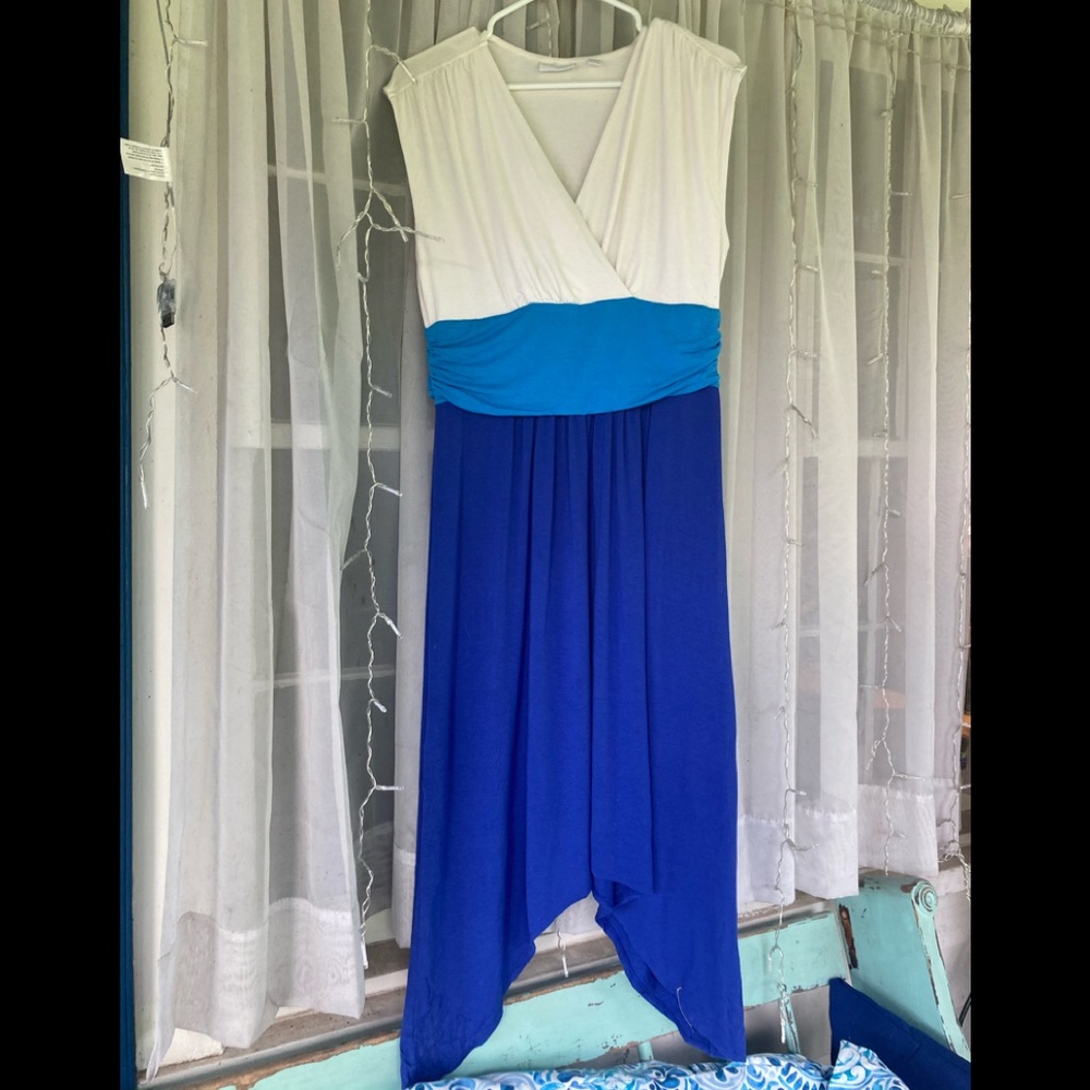 Color block jersey dress